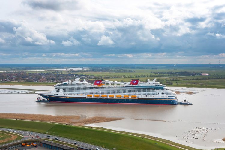 Disney Wish Reaches Key Construction Milestone After Leaving Meyer Werft Shipyard for Open Water