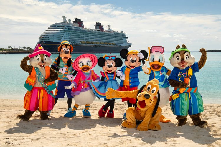 Mickey Mouse, Minnie Mouse and their favorite pals debuted all-new beach wear on Castaway Cay that celebrates the fun, colorful and natural environment of this tropical oasis. (Kent Phillips, Disney)